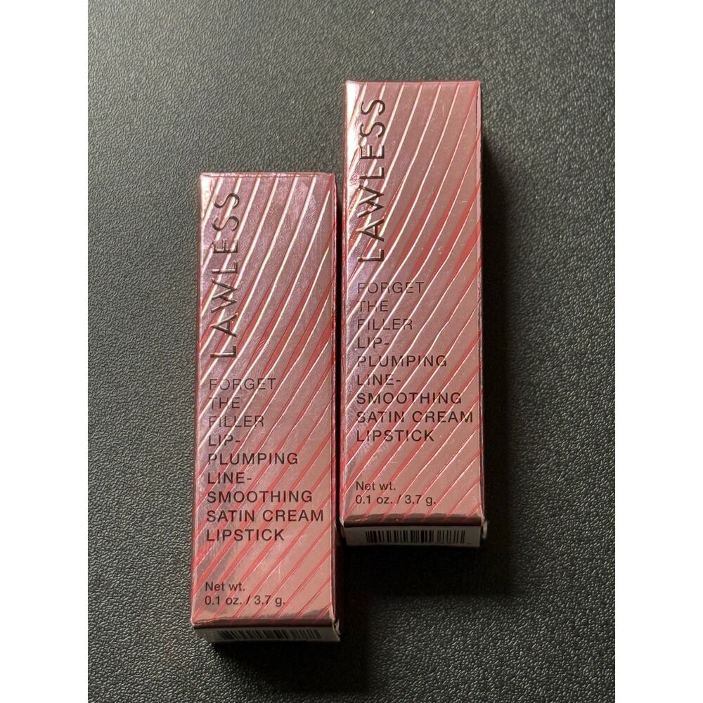 2 piece Bundle LAWLESS FORGET THE FILLER LIP PLUMPING LINE SMOOTHING TINTED